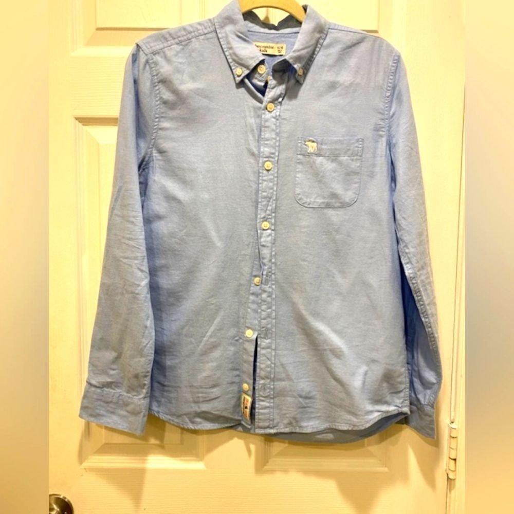 abercrombie kids Oxford Button-up, sz 15/16, boys, blue.
